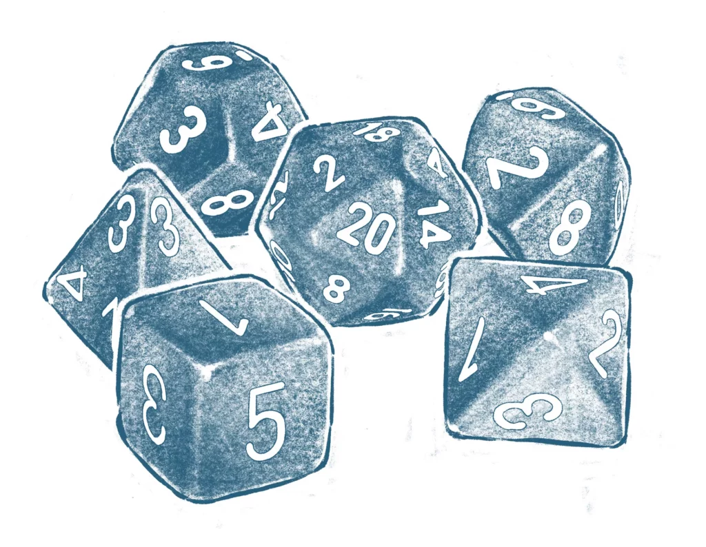 Illustration de dés de Jeu de rôle